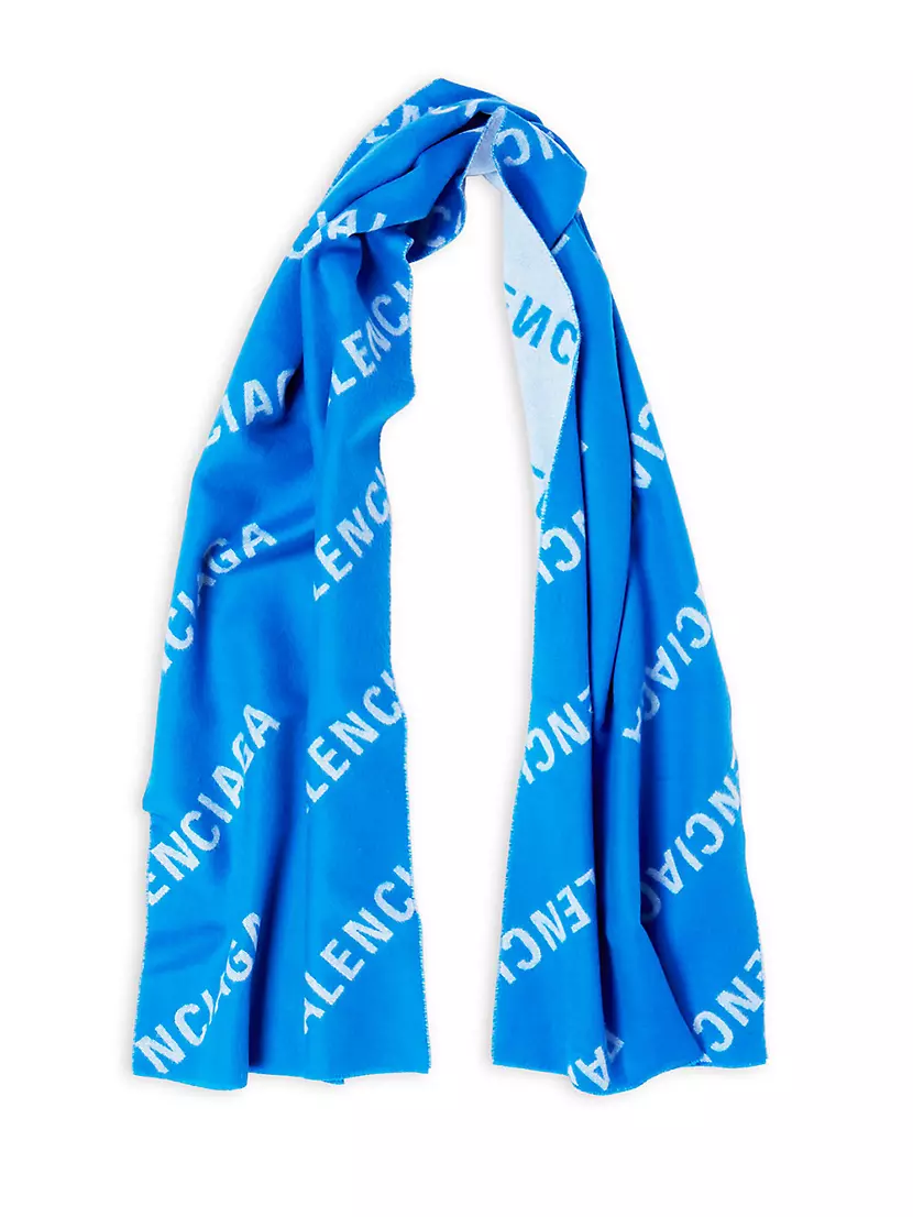 Balenciaga Allover Logo Macro Scarf【美国@177 图片价格品牌报价