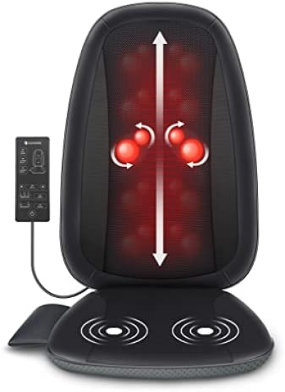  COMFIER Shiatsu Neck Back Massager with Heat, 2D ro 3D Kneading  Massage Chair Pad, Adjustable Compression Seat Massager for Full Body  Relaxation, Gifts for Women Men,Dark Gray : Health & Household