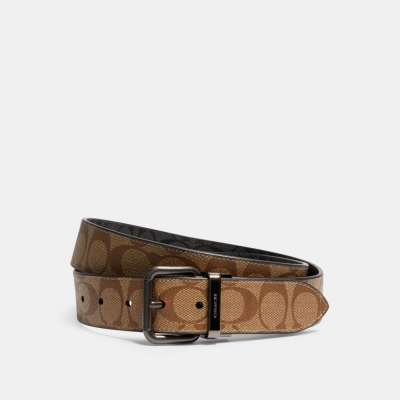 COACH®  Double Bar Buckle Cut To Size Reversible Belt, 38 Mm