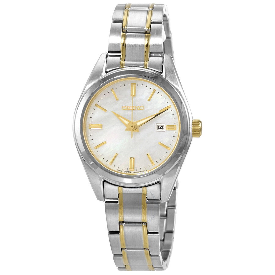 Seiko Quartz White Dial Two-tone Ladies Watch SUR636P1【美国@5