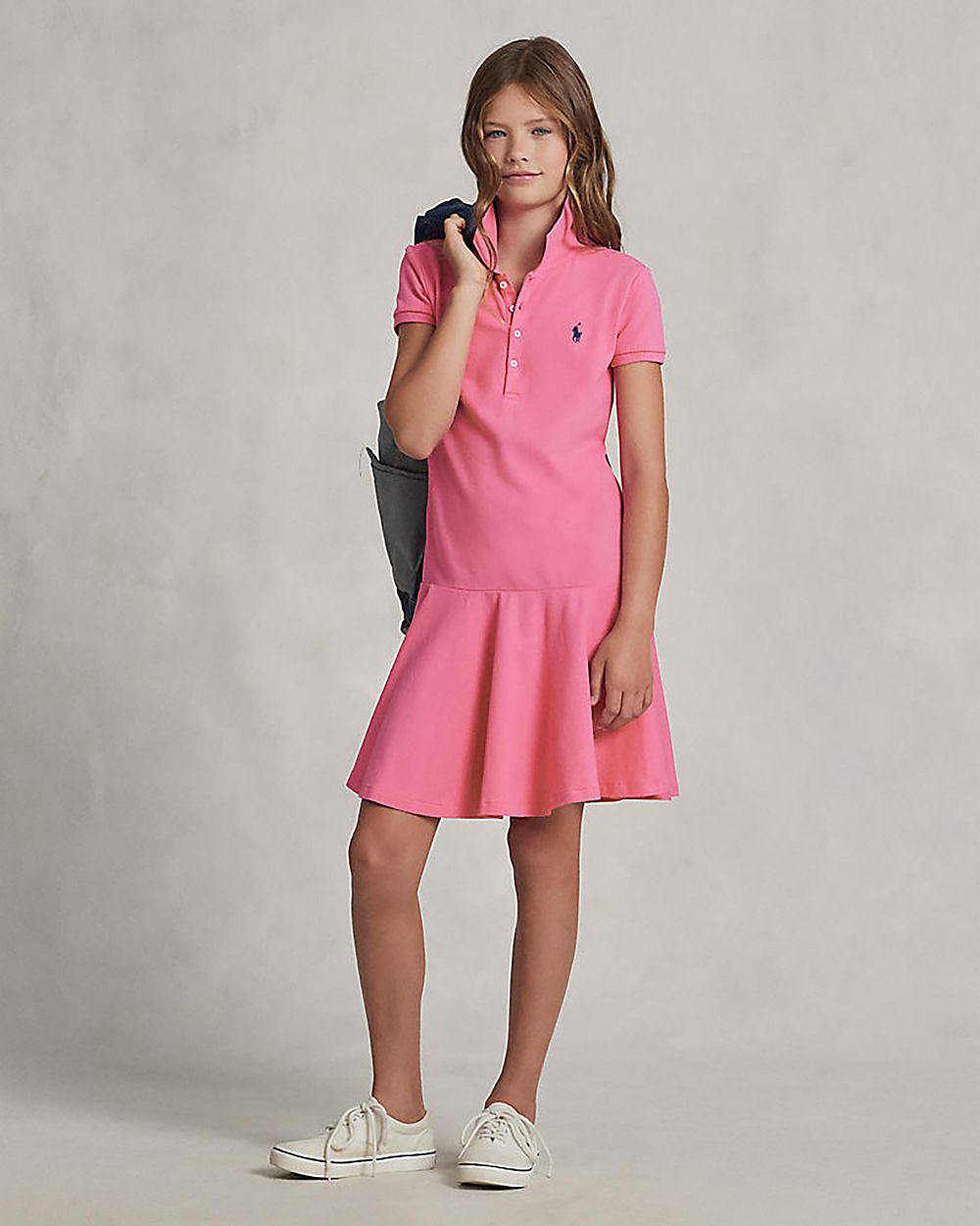 Ralph Lauren Girls' Polo Dress - Little Kid, Big Kid【美国@105
