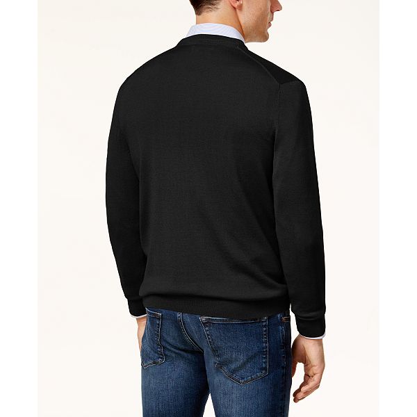 Club Room 男款Solid V-Neck Merino Wool Blend Sweater, Created for