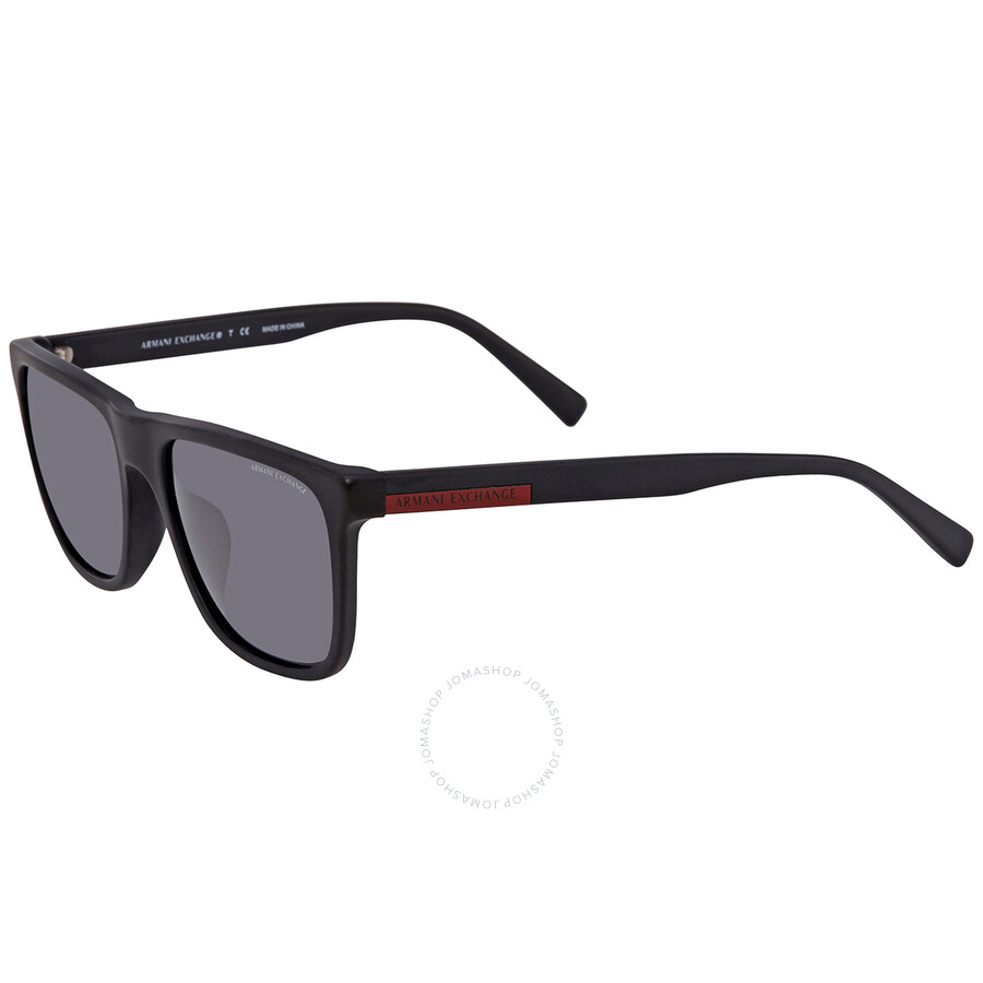 Armani Exchange Light grey mirror black Square Men s Sunglasses