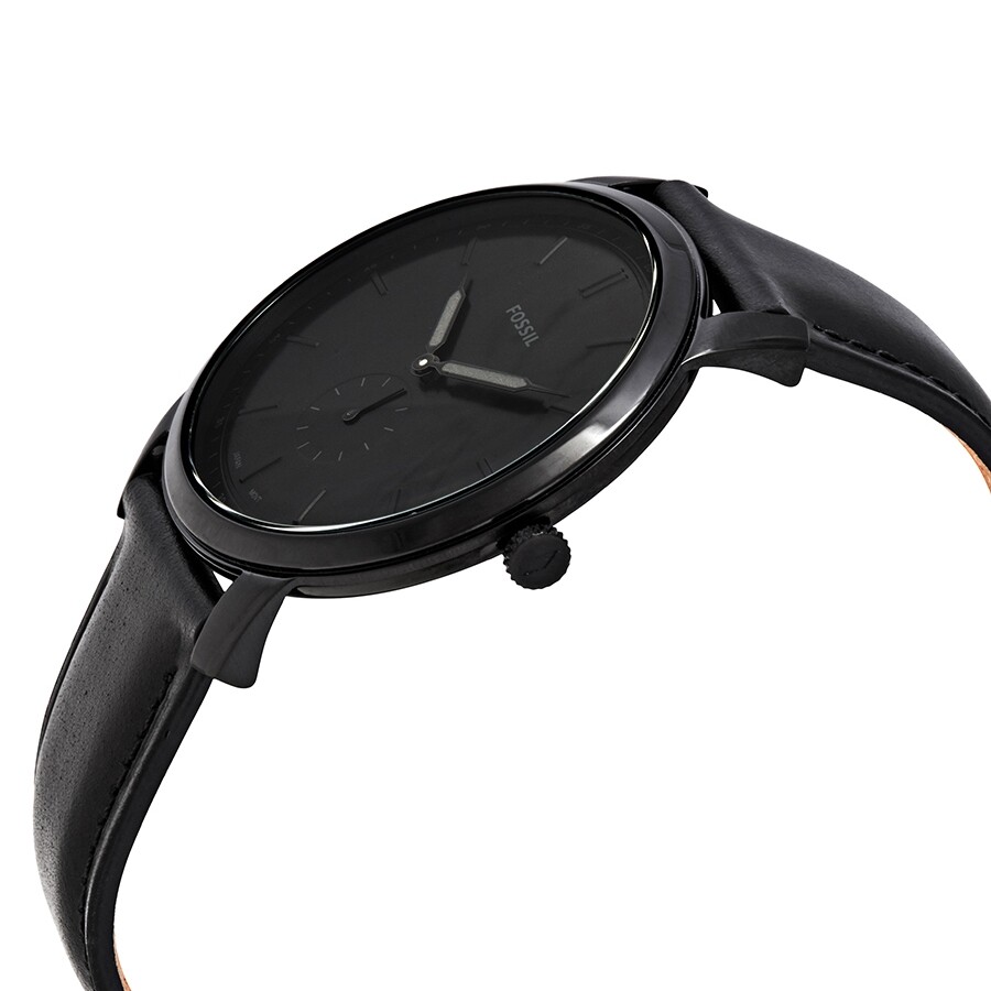 Fossil The Minimalist Quartz Black Dial 男款Watch FS5447【美国@5