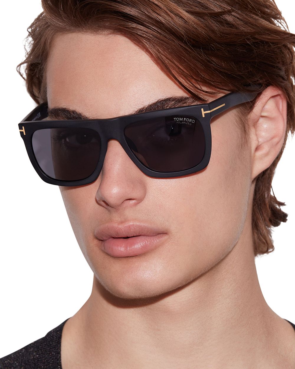 Tom Ford 男款Morgan Polarized Flat Top Square Sunglasses, 57mm【美国@105  图片价格品牌报价】-海淘推荐海淘1号