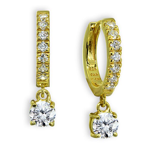 Giani Bernini Crystal Teardrop Drop Earrings in 18k Gold-Plated