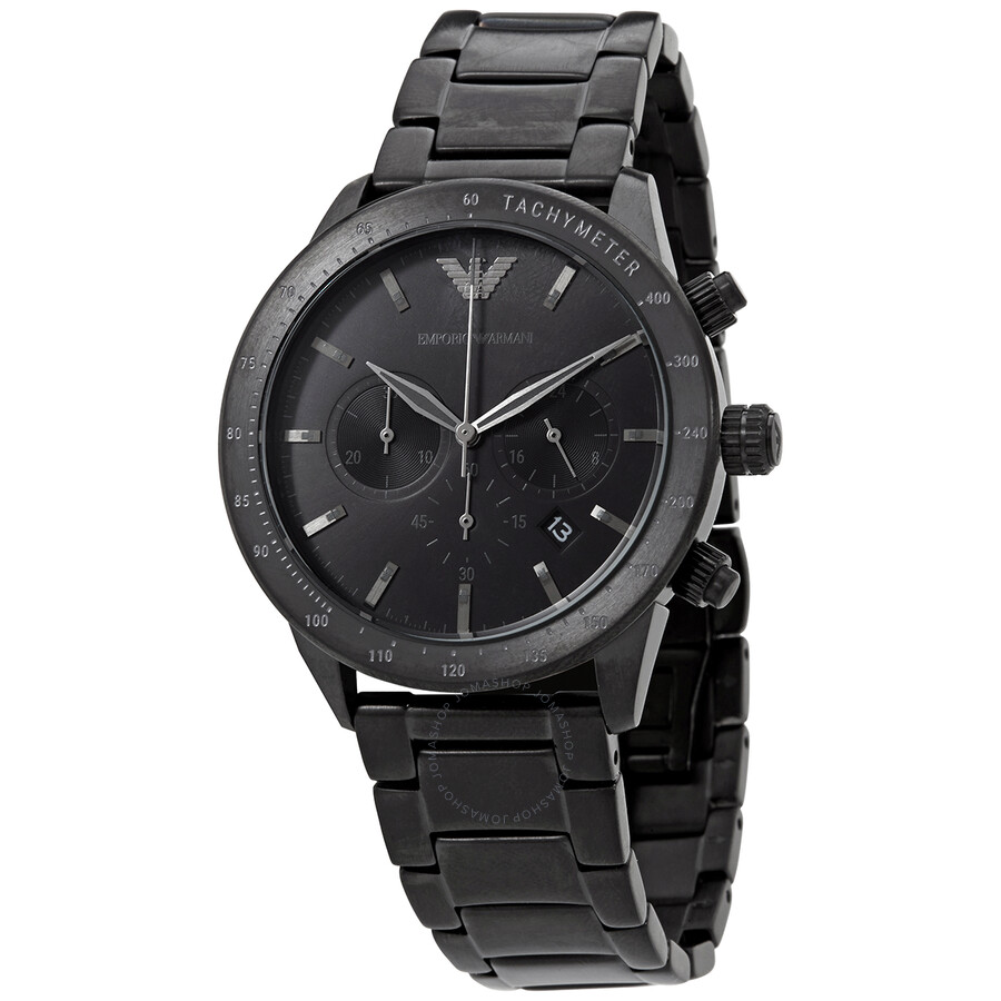 Emporio Armani Mario Chronograph Quartz Black Dial Men's Watch