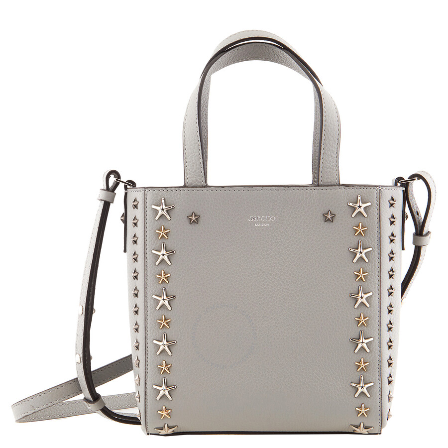 Jimmy Choo Mini Pegasi Soft Grainy Leather Star-Embossed Tote Bag